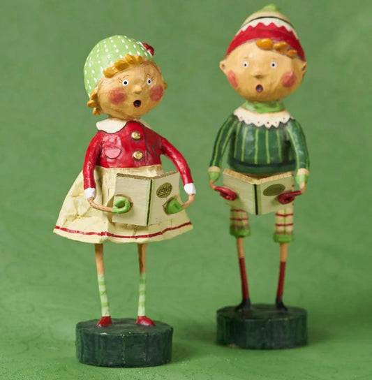 Henry and Holly Come Caroling Figurine, Lori Mitchell
