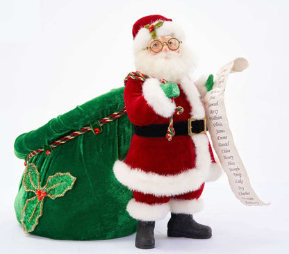 Katherine's Collection Santa with Toy Bag Container