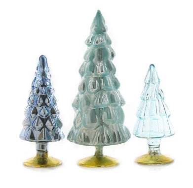 Heavenly Blue Glass Trees