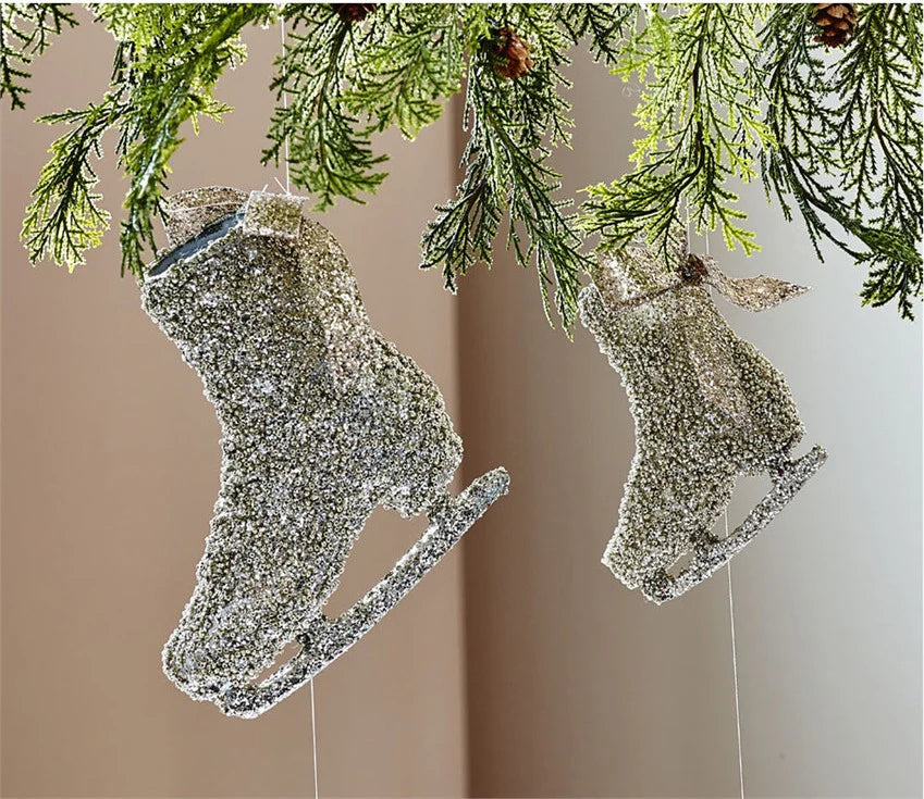 Prized Silver Skate Ornament