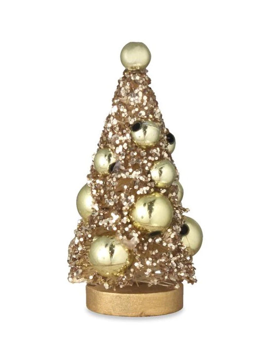 6 - Mini Gold Bottle Brush Trees