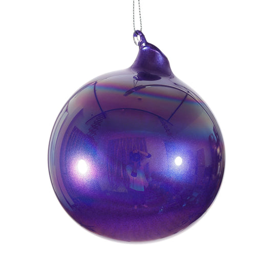 Jim Marvin Purple Pearl Glass Ball Ornaments