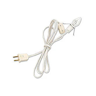 Clear C7 Light with White Cord