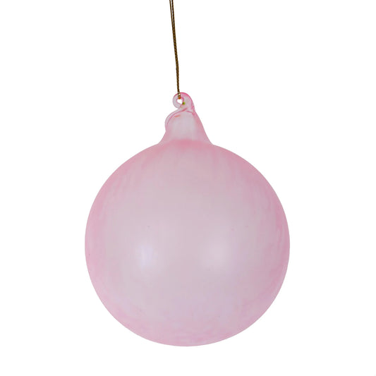Jim Marvin Pink Marble Ice Glass Ball Ornaments