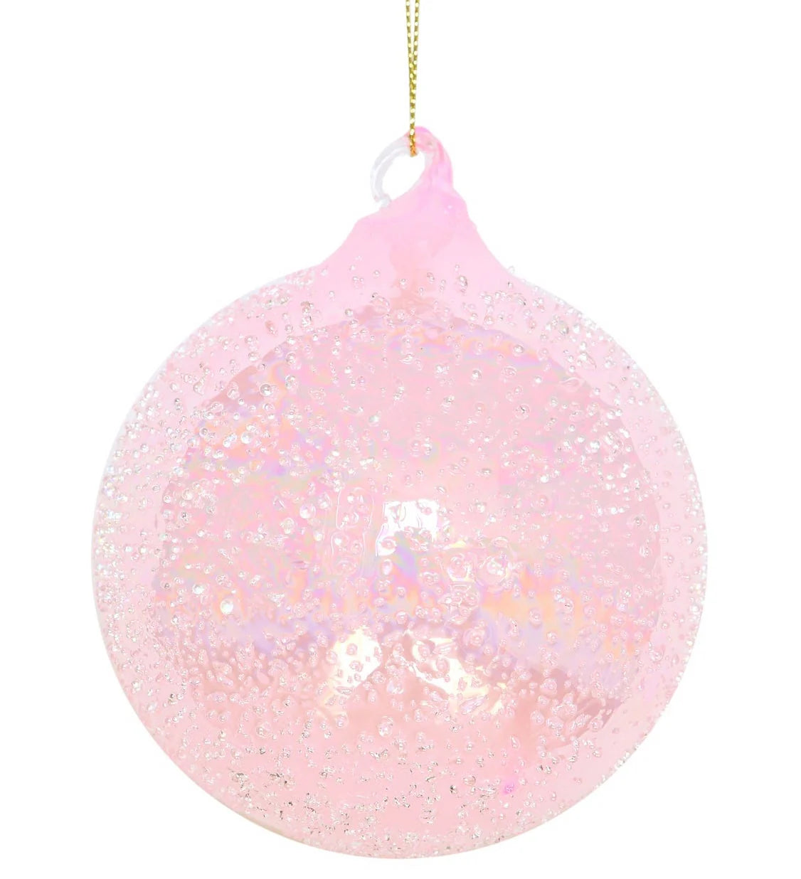 Jim Marvin Beaded Pink Glass Ball Ornaments