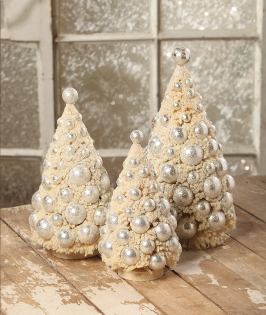 Ivory Platinum Bottle Brush Trees