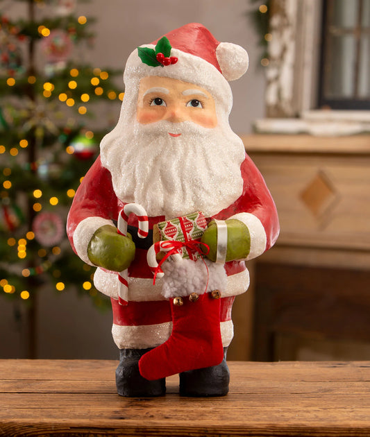 Retro Santa with Stocking