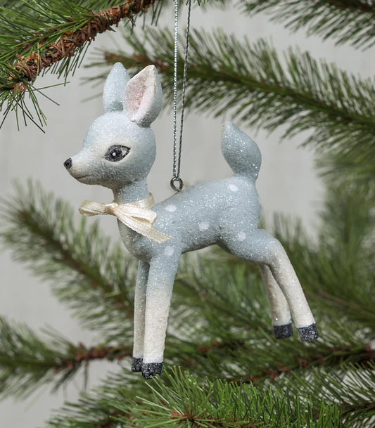 Retro Blue Deer Ornament