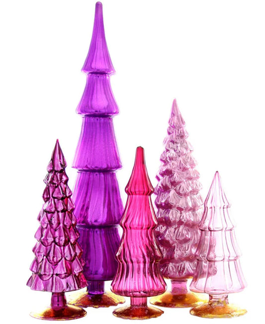 Violet Candy Glass Trees, Large