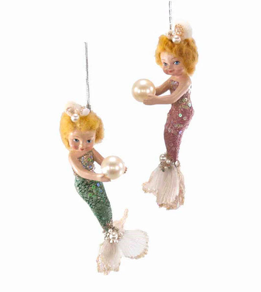 Baby Mermaid with Pearl