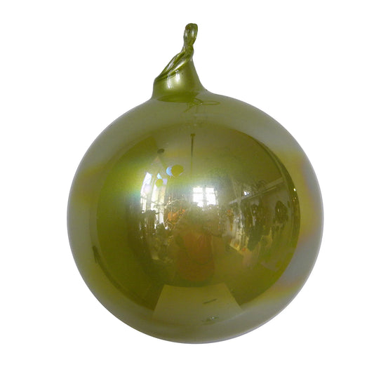Jim Marvin Lime Pearl Glass Ball Ornaments