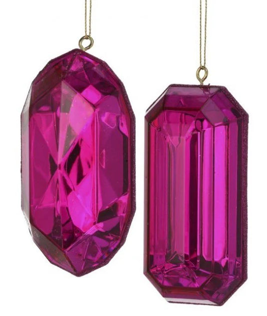 Fuchsia Jewel Ornaments, 5"