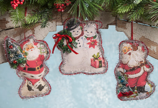 Retro Christmas Pillow Ornaments
