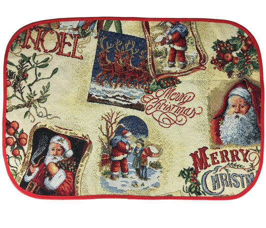 Merry Christmas Tapestry Placemats from Germany - Set of 6