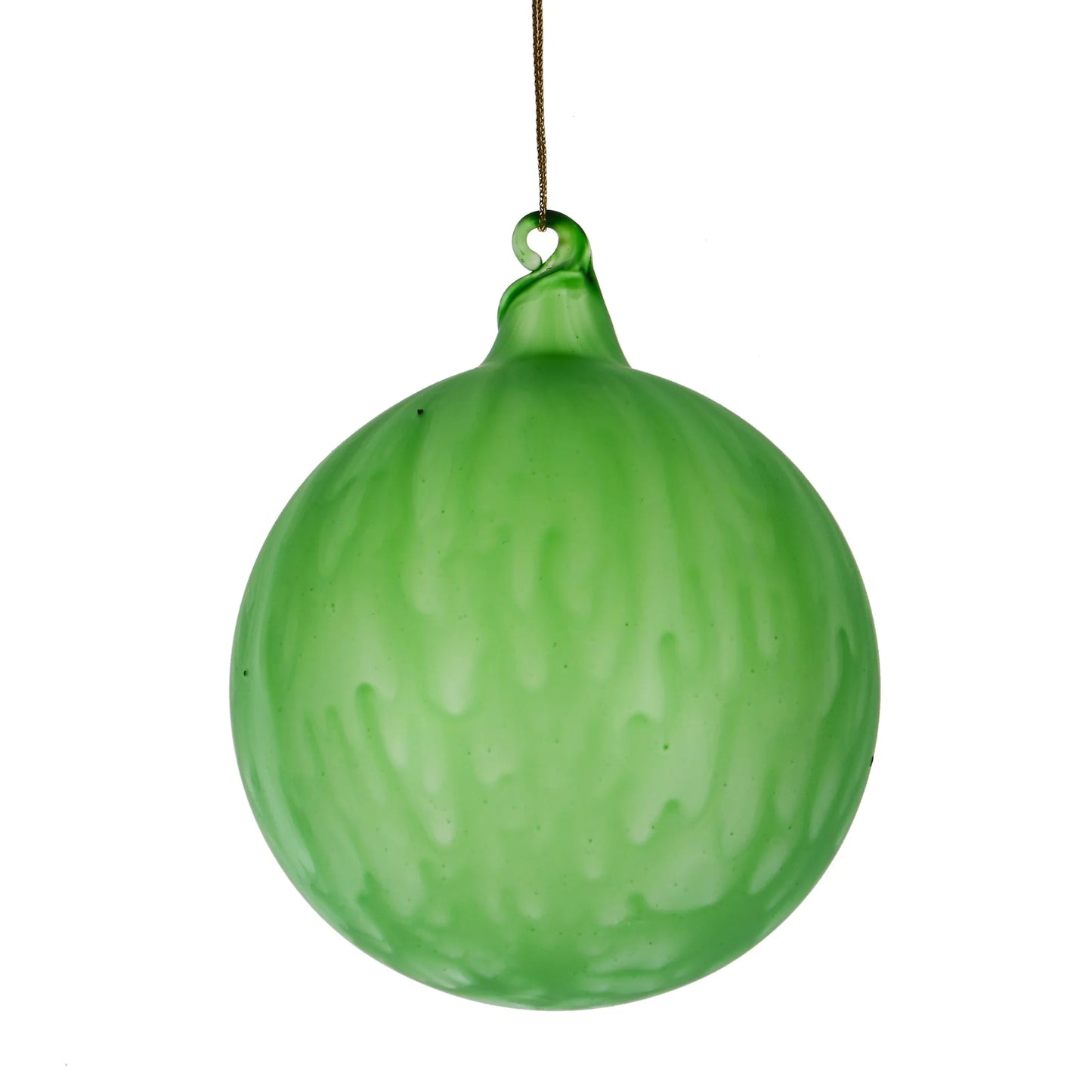 Jim Marvin Mint Green Marble Ice Glass Ball Ornaments