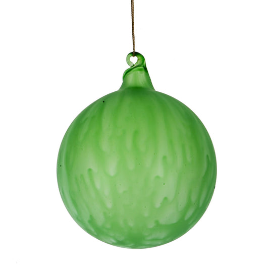 Jim Marvin Mint Green Marble Ice Glass Ball Ornaments