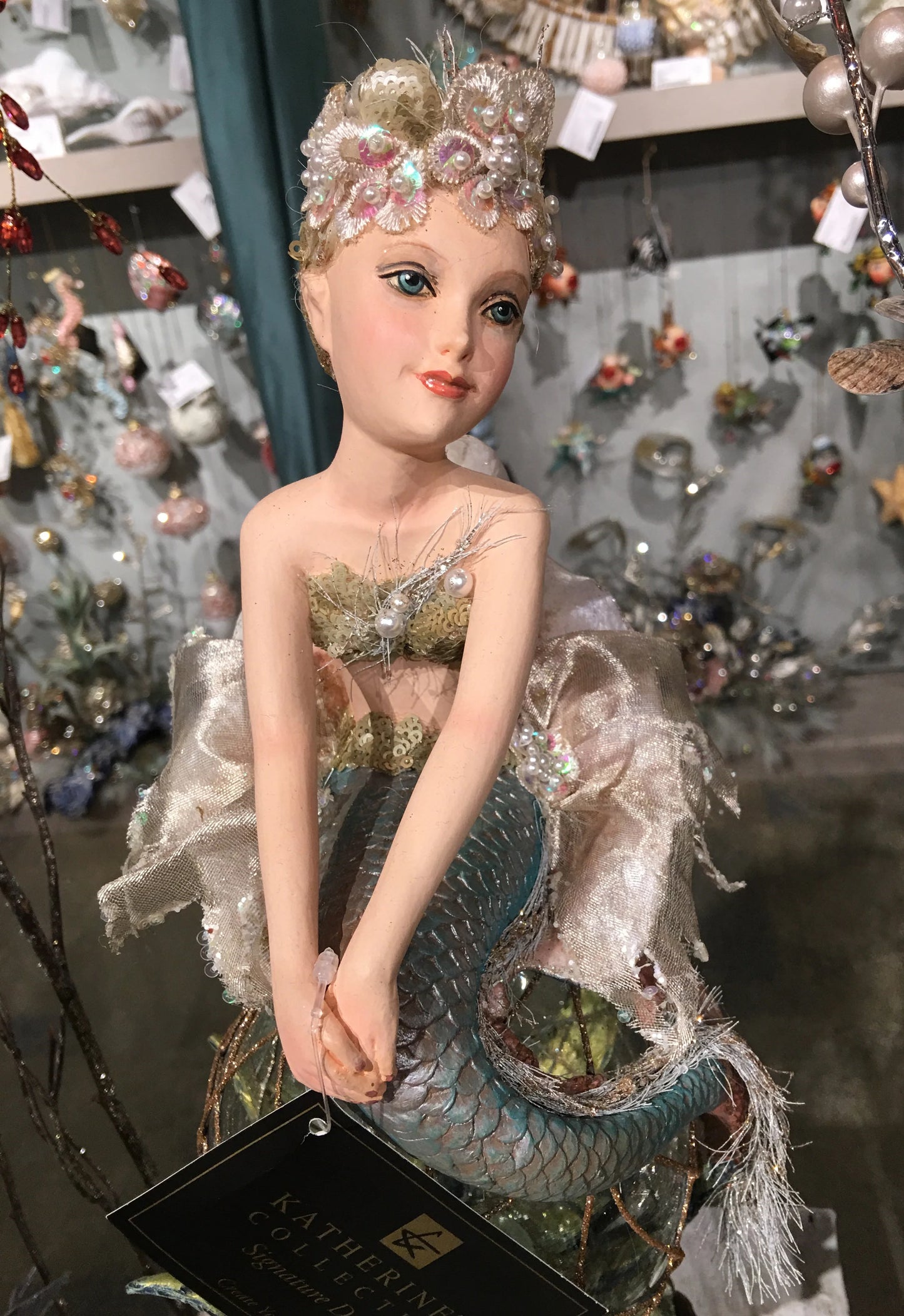 Katherine's Collection Mermaid on Sea Turtle Pedestal