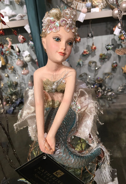 Katherine's Collection Mermaid on Sea Turtle Pedestal