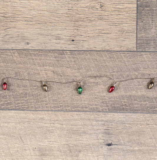 Retro Christmas Light Bulb Garland, Mini