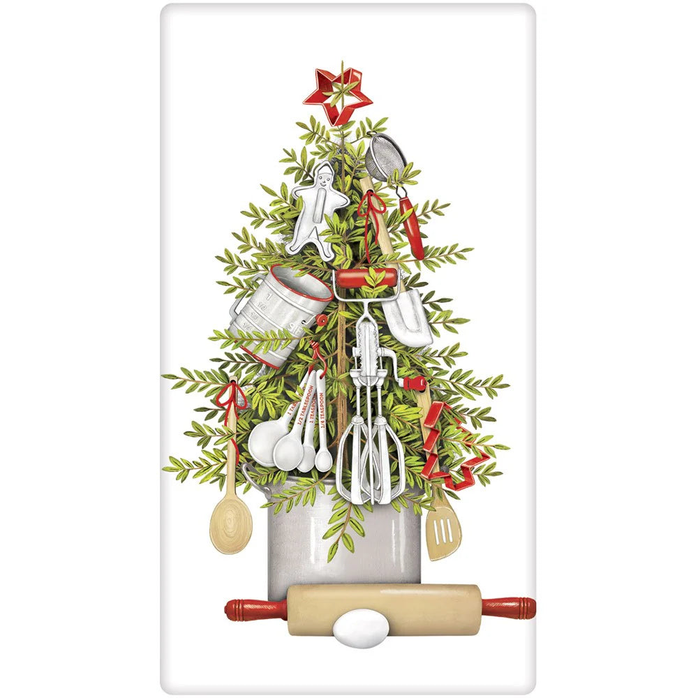 Holiday Kitchen Tree Flour Sack Towel