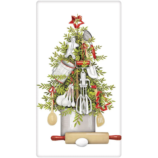Holiday Kitchen Tree Flour Sack Towel