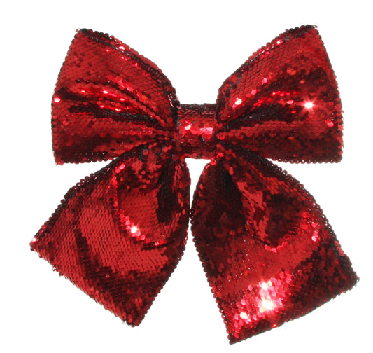 Red Sequin Bow Clip