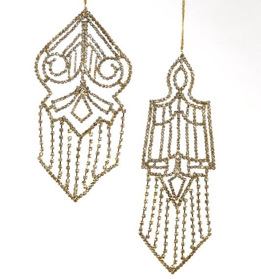 Art Deco Rhinestone Ornaments