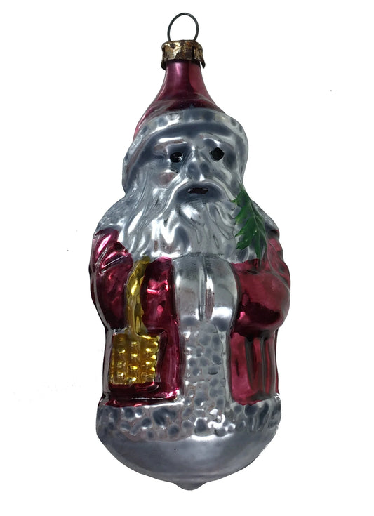 Vintage Patina Belsnickel Santa Ornament