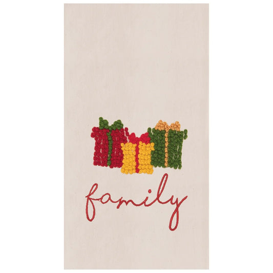 "Family" Christmas Gifts Flour Sack Kitchen Towel