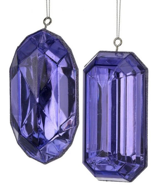 Purple Jewel Ornaments, 5"