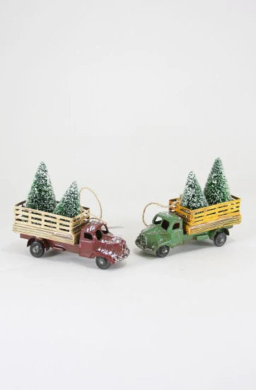 Tin Tree Farm Truck Ornament