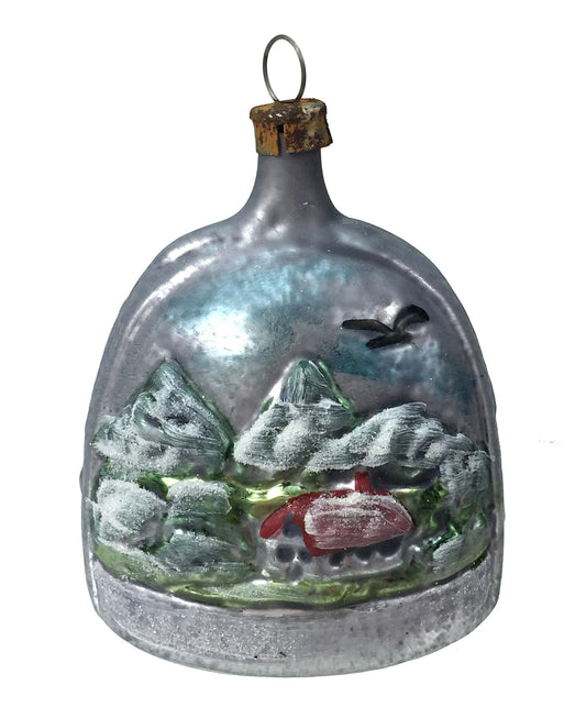 Vintage Patina Winter Bell Ornament