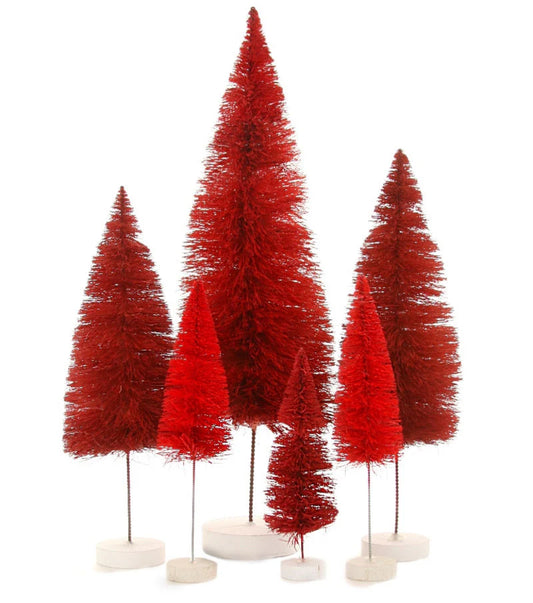 Shades of Red Bottle Brush Trees