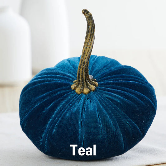 Velvet Pumpkin, Teal Blue