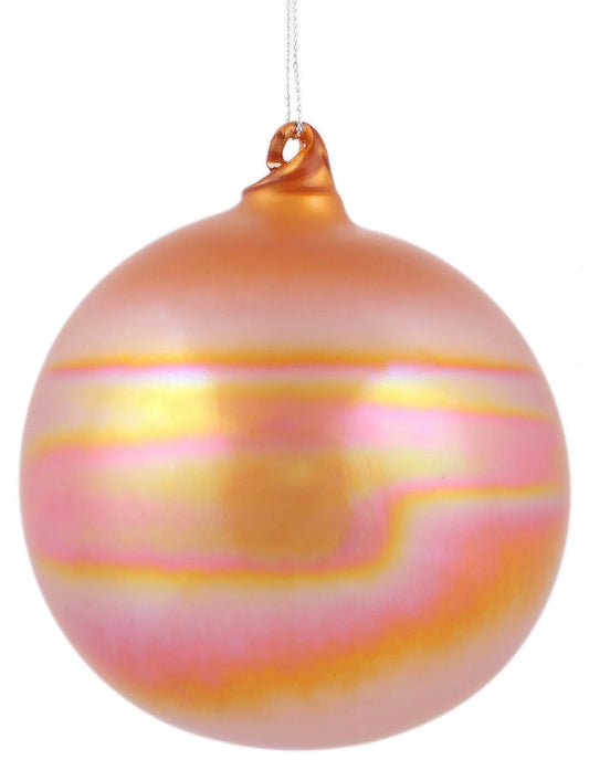 Jim Marvin Orange Pearl Glass Ball Ornaments