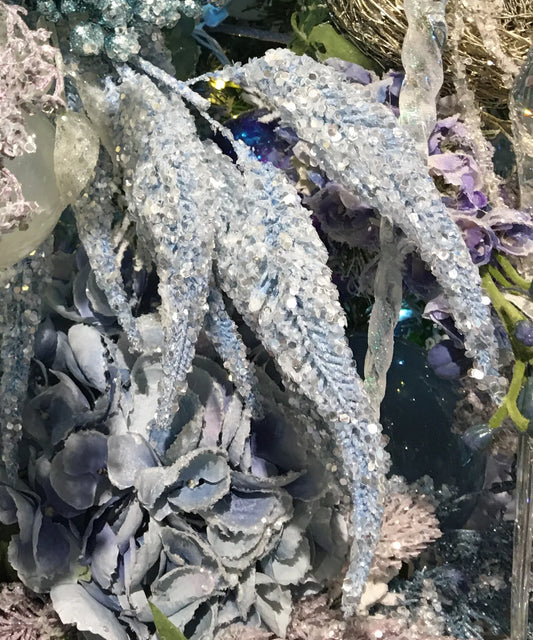 Snowy Okra Picks, Pastel Blue
