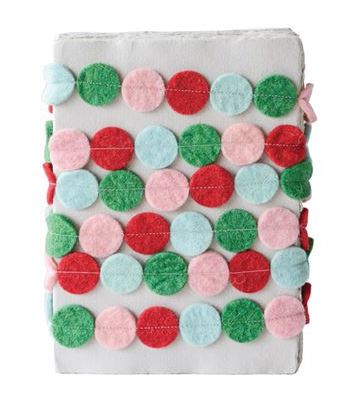 Fun Felt Circle Garland - Red, Pink, Blue, Green