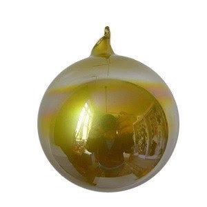 Jim Marvin Green Yellow Pearl Glass Ball Ornaments