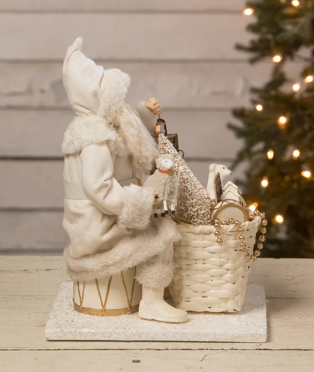 Winter Wishes Santa with Basket of Toys