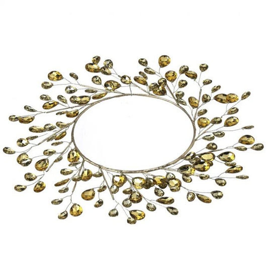 Sparkling Jeweled Candle Ring, Golden