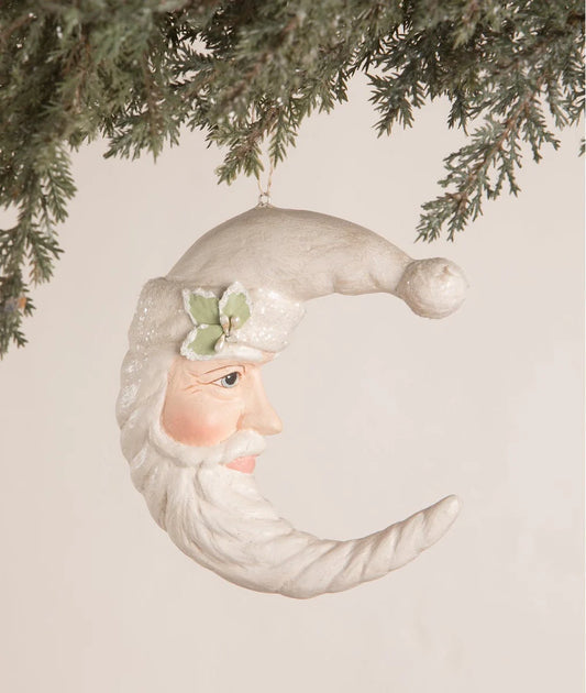 Winter Santa Moon Ornament