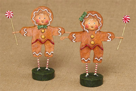 Lori Mitchell Gingerbread Boy & Girl Figurines