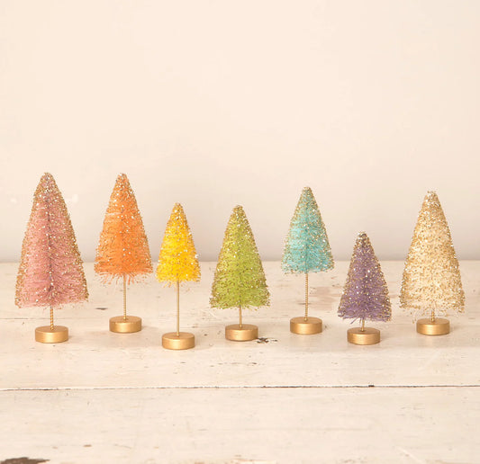 Pastel Rainbow Bottle Brush Mini Trees