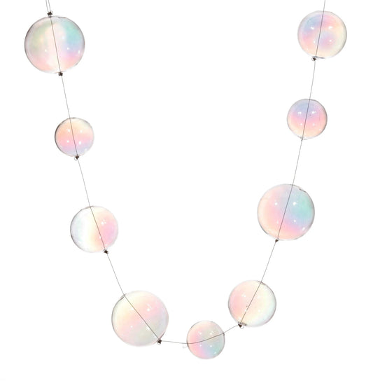 Jim Marvin Clear Iridescent Glass Ball Garland